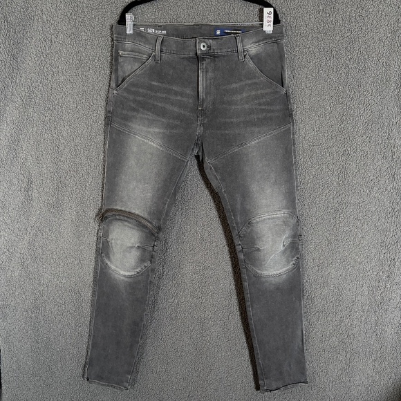 G Star Raw 5620 3D Zip Knee Skinny Jeans - Men's Size 36*30 - Gray